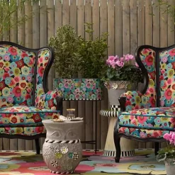 MacKenzie-Childs Always Flowers Indoor/Outdoor Rug - 8' x 10'< Spring|Outdoor