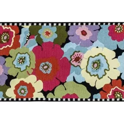 MacKenzie-Childs Always Flowers Indoor/Outdoor Rug - 3' x 5'< Spring|Outdoor