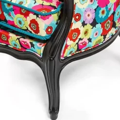MacKenzie-Childs Always Flowers Outdoor Wing Chair< Outdoor
