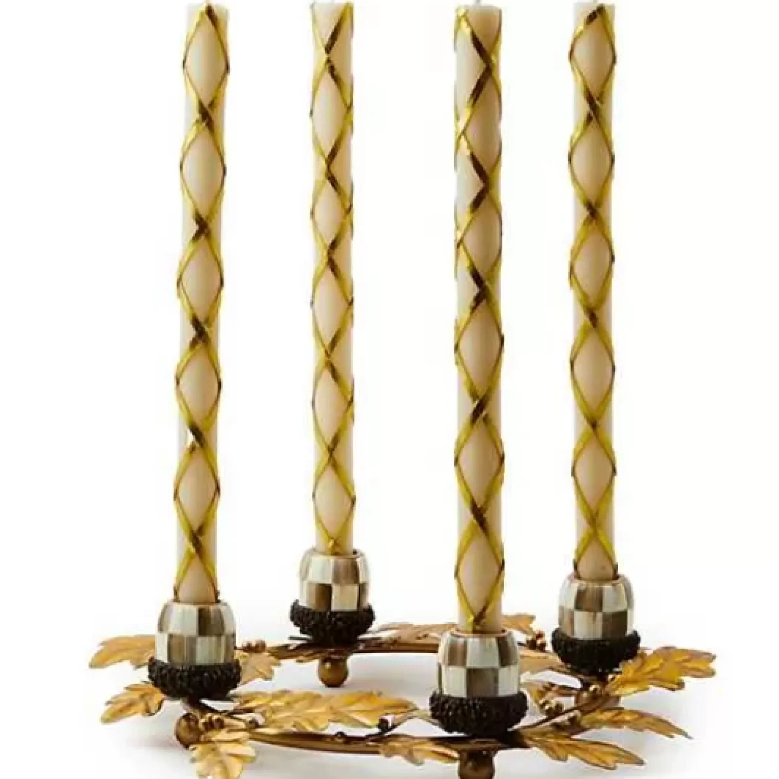 MacKenzie-Childs Autumnology Gold Leaf Ring Candle Holder< The Fall Shop|Candles & Fragrances
