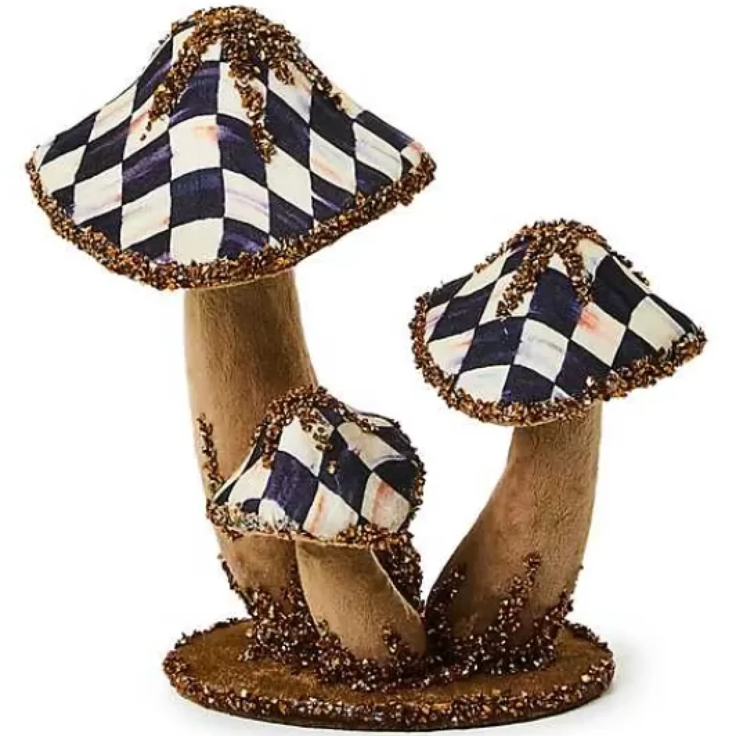 MacKenzie-Childs Autumnology Small Velvet Mushroom Trio< The Fall Shop|Room Accents