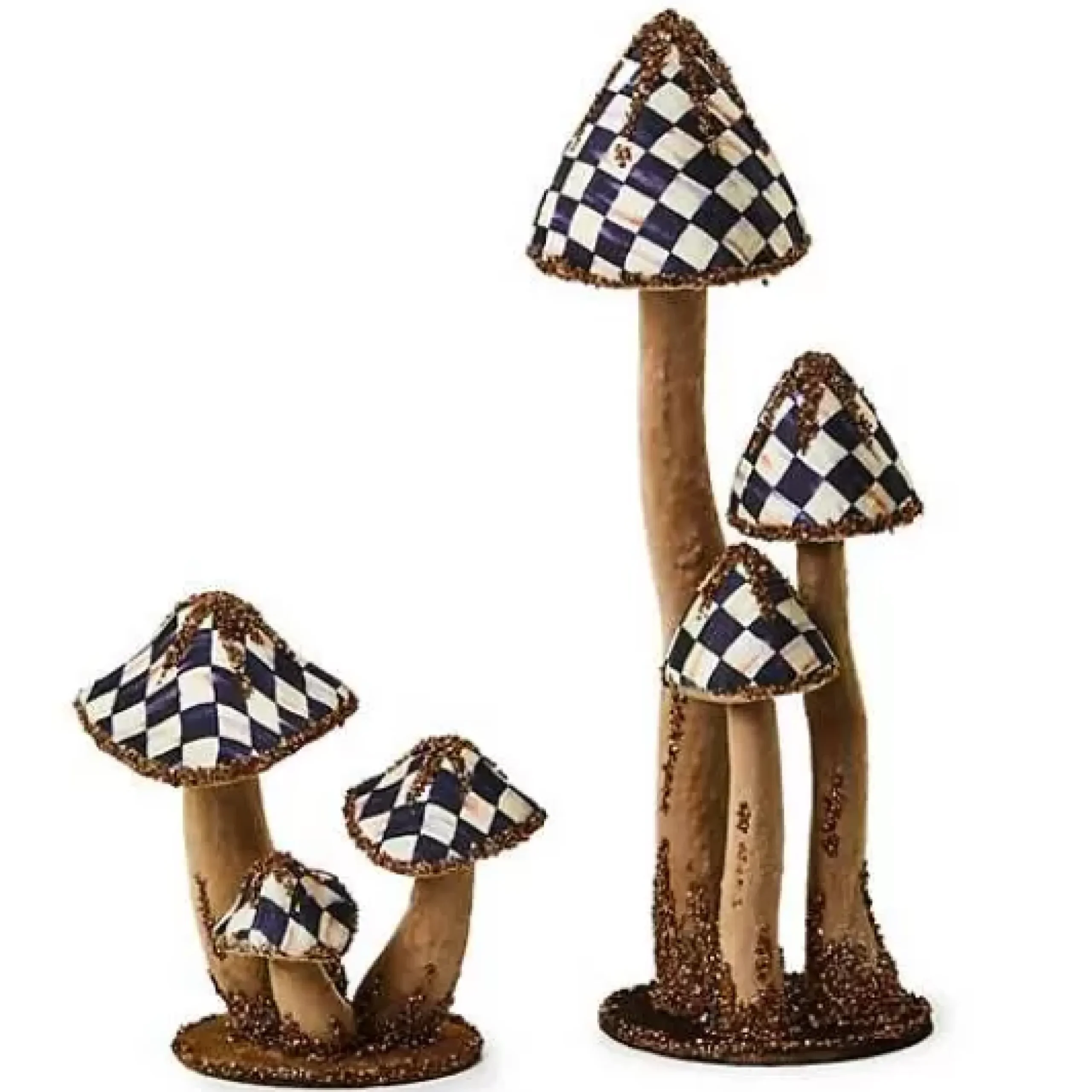 MacKenzie-Childs Autumnology Small Velvet Mushroom Trio< The Fall Shop|Room Accents