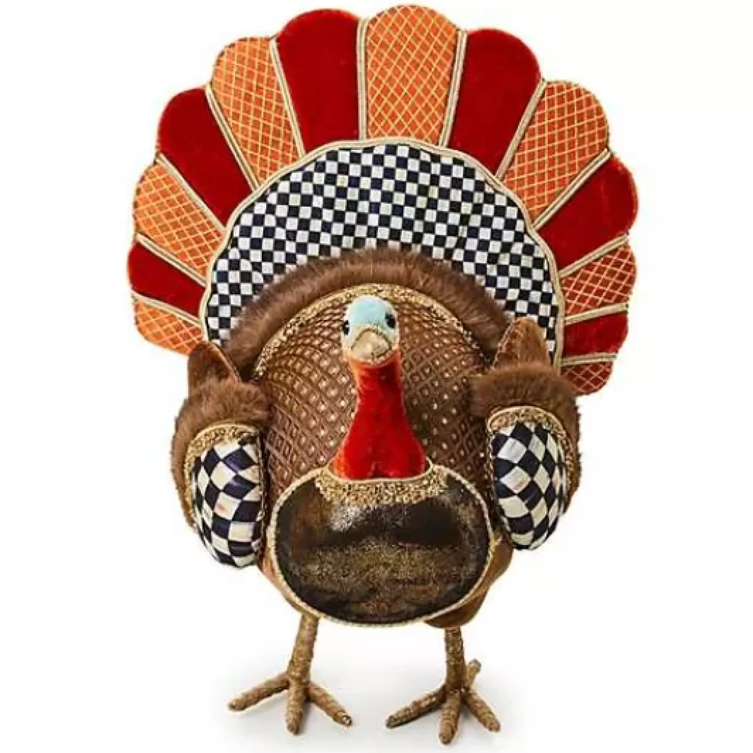 MacKenzie-Childs Autumnology Velvet Turkey Figurine< The Fall Shop|Room Accents