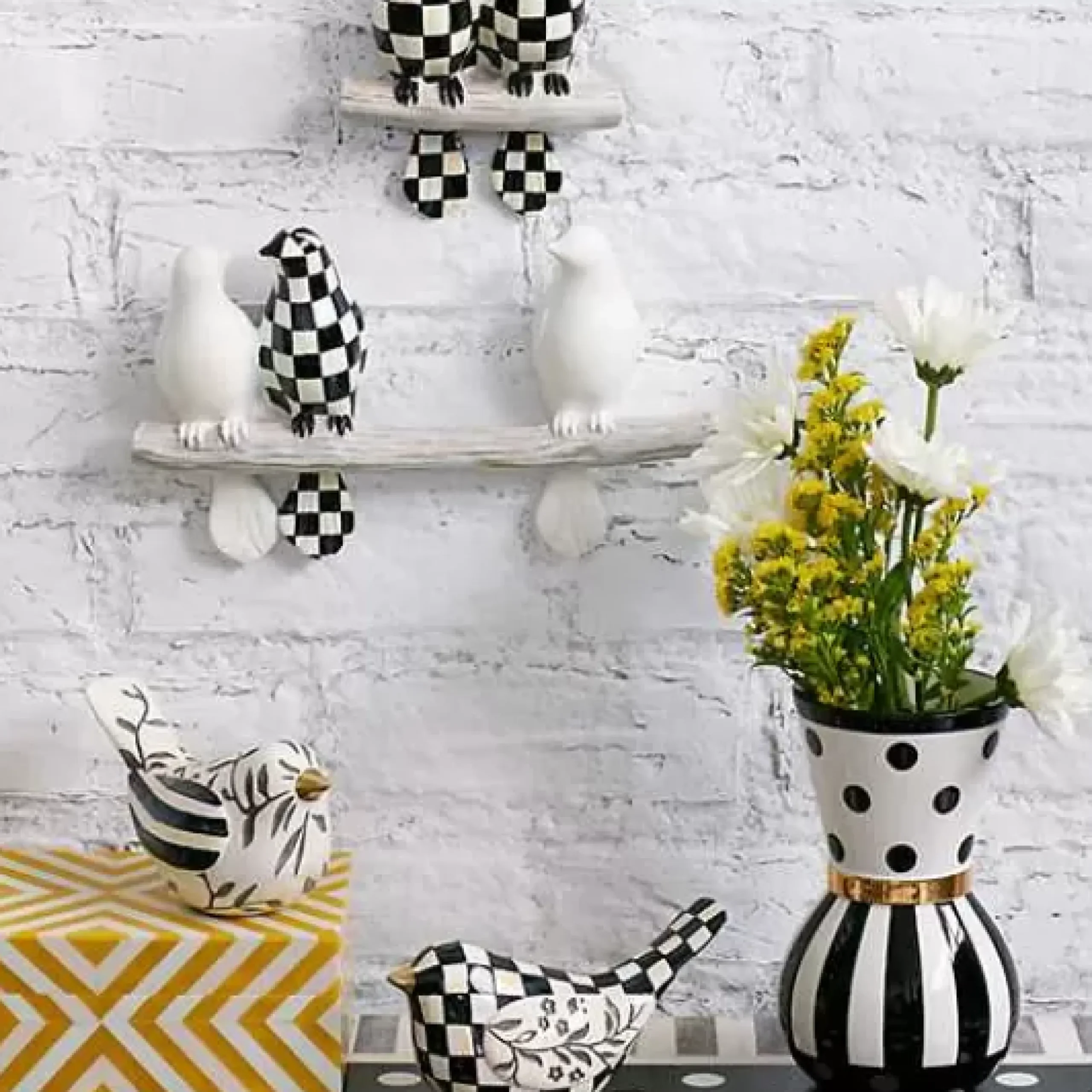 MacKenzie-Childs Aviary Birds, Set of 2< Spring|Room Accents