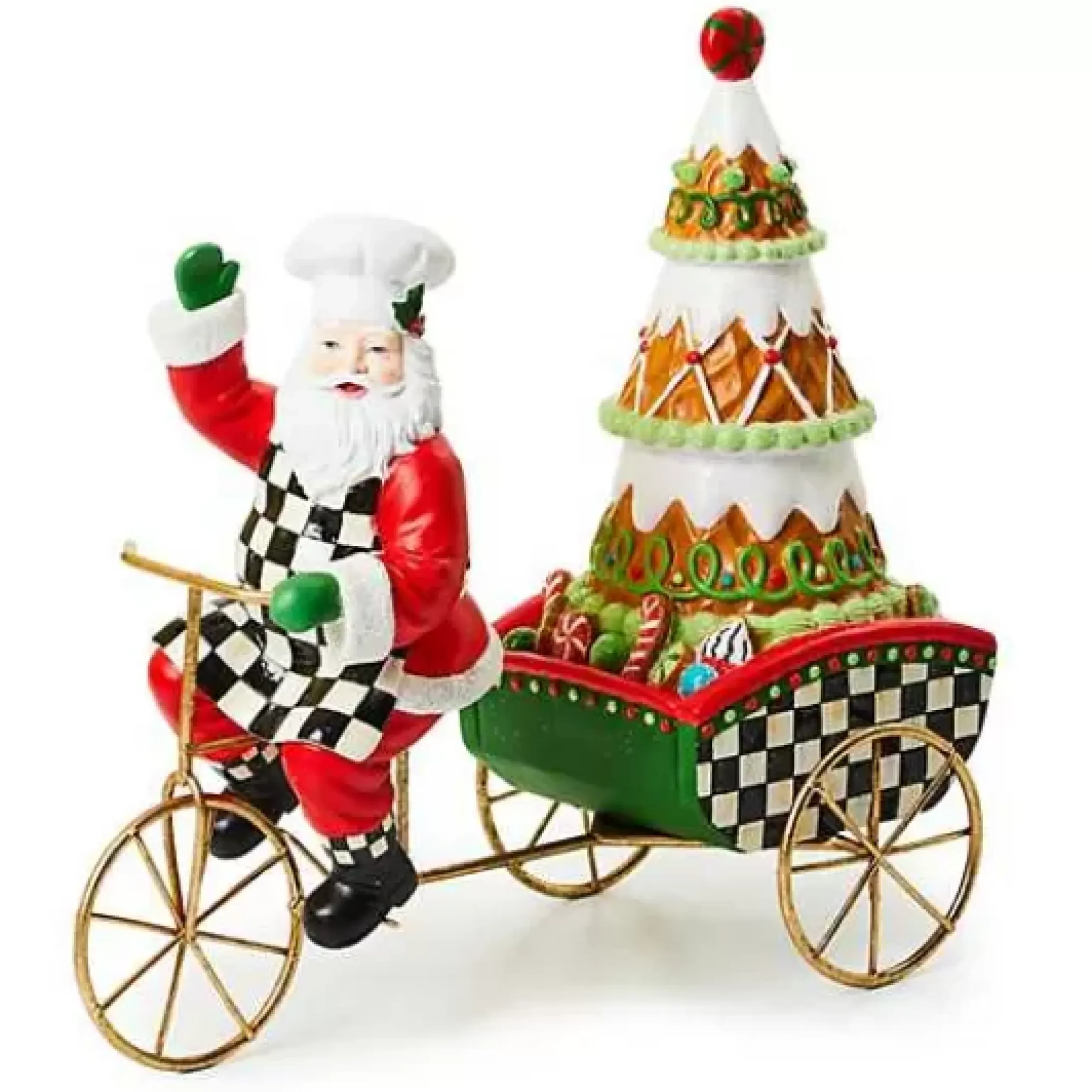 MacKenzie-Childs Bake Shop Bicycle Santa< Holiday|Room Accents