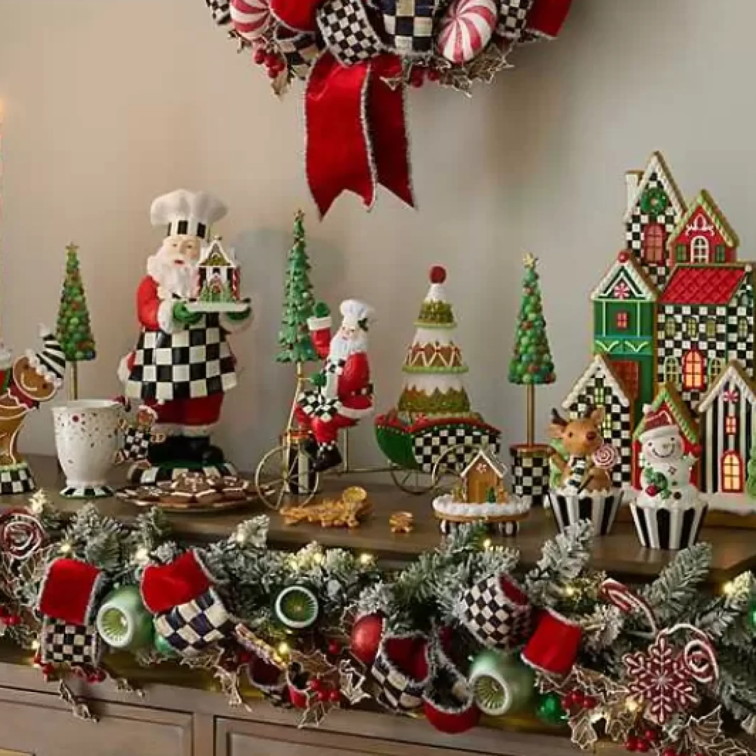 MacKenzie-Childs Bake Shop Bicycle Santa< Holiday|Room Accents