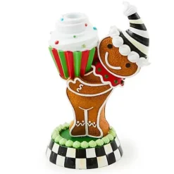 MacKenzie-Childs Bake Shop Gingerbread Candle Holder< Holiday|Candles & Fragrances