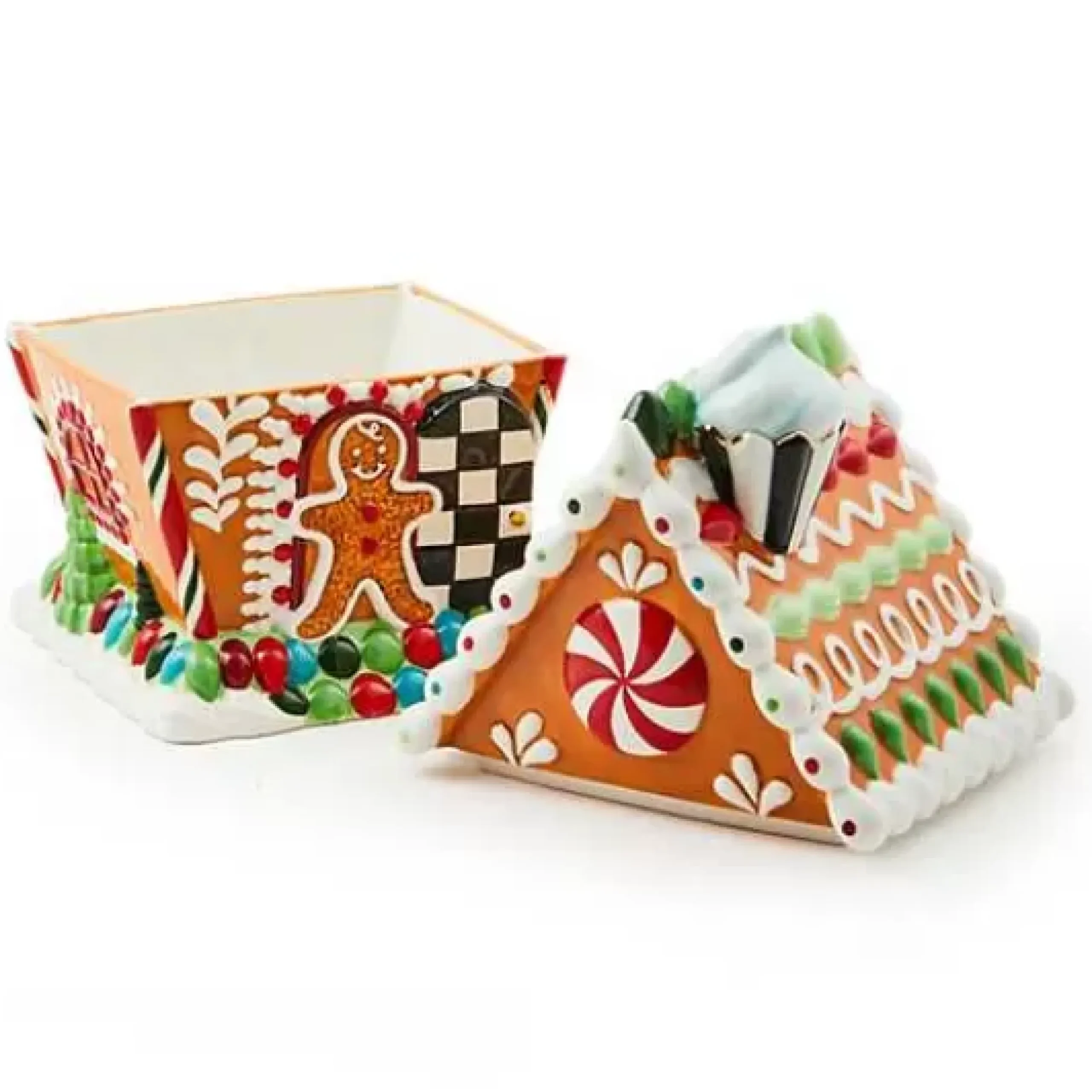 MacKenzie-Childs Bake Shop Gingerbread House Cookie Jar< Holiday|Kitchen Storage & Organization