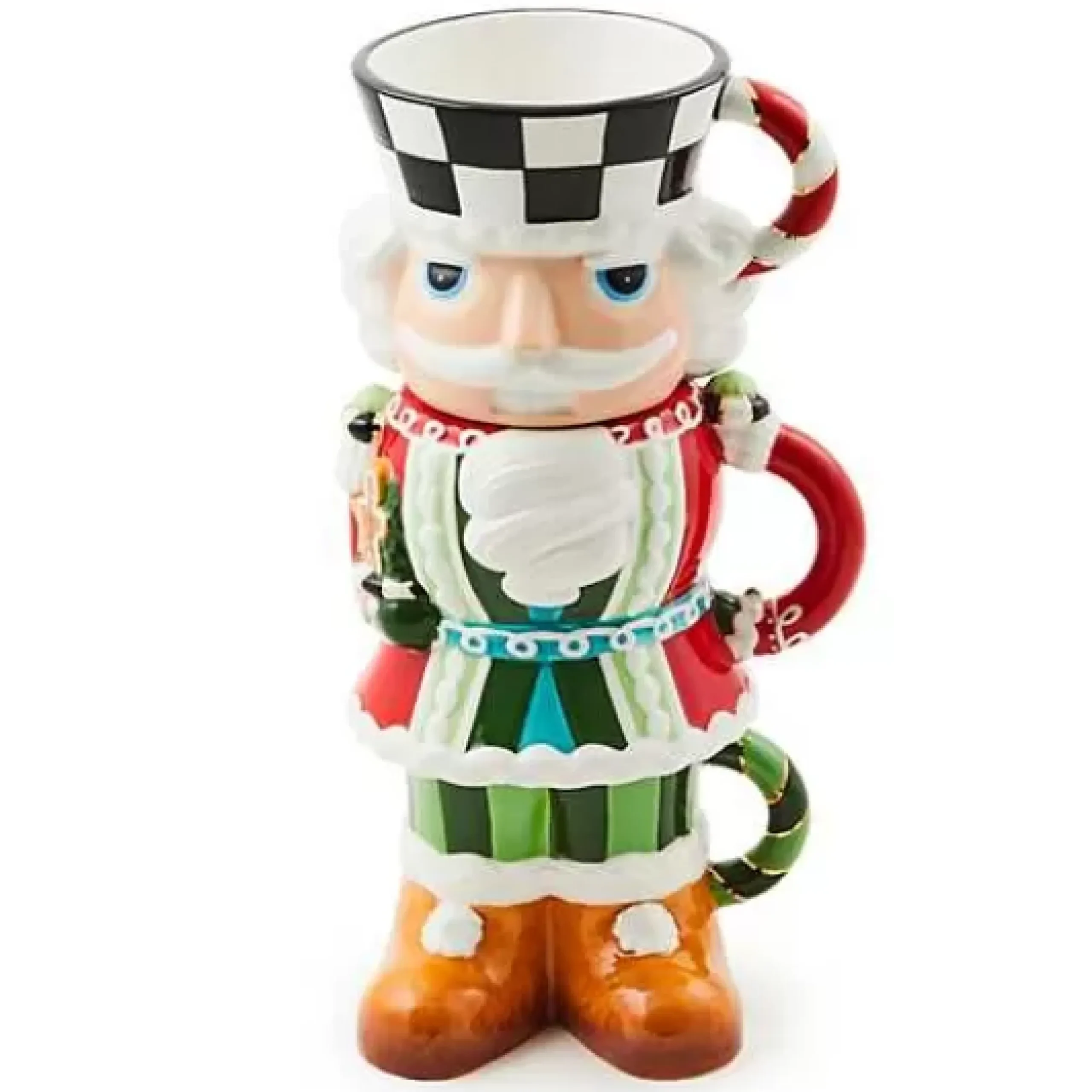MacKenzie-Childs Bake Shop Nutcracker Stacking Mugs, Set of 3< Holiday|Drinkware