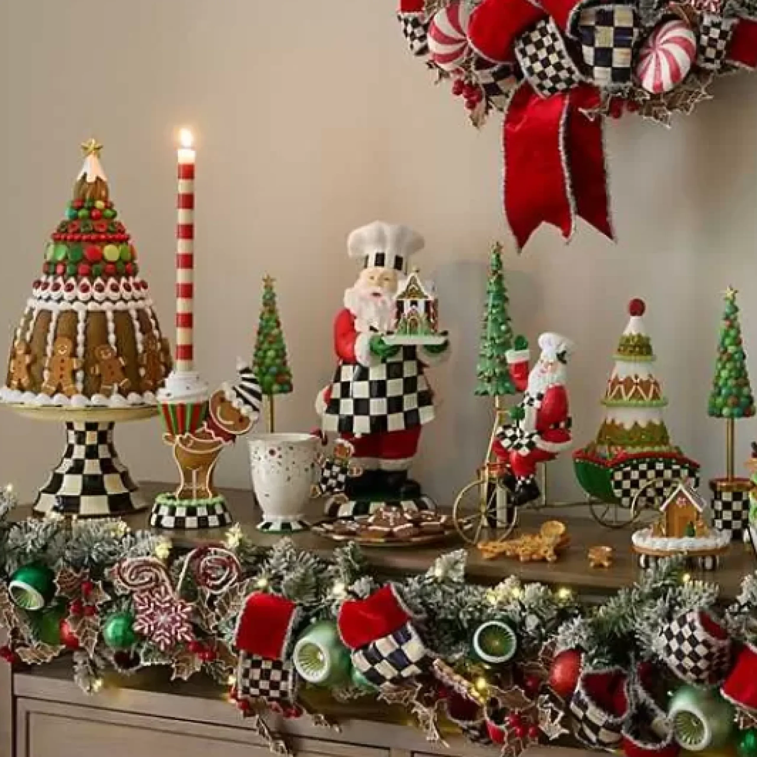 MacKenzie-Childs Bake Shop Santa< Holiday|Room Accents