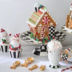MacKenzie-Childs Bake Shop Santa  Snowman Cupcake Boxes, Set of 2< Kitchen Storage & Organization|Serveware
