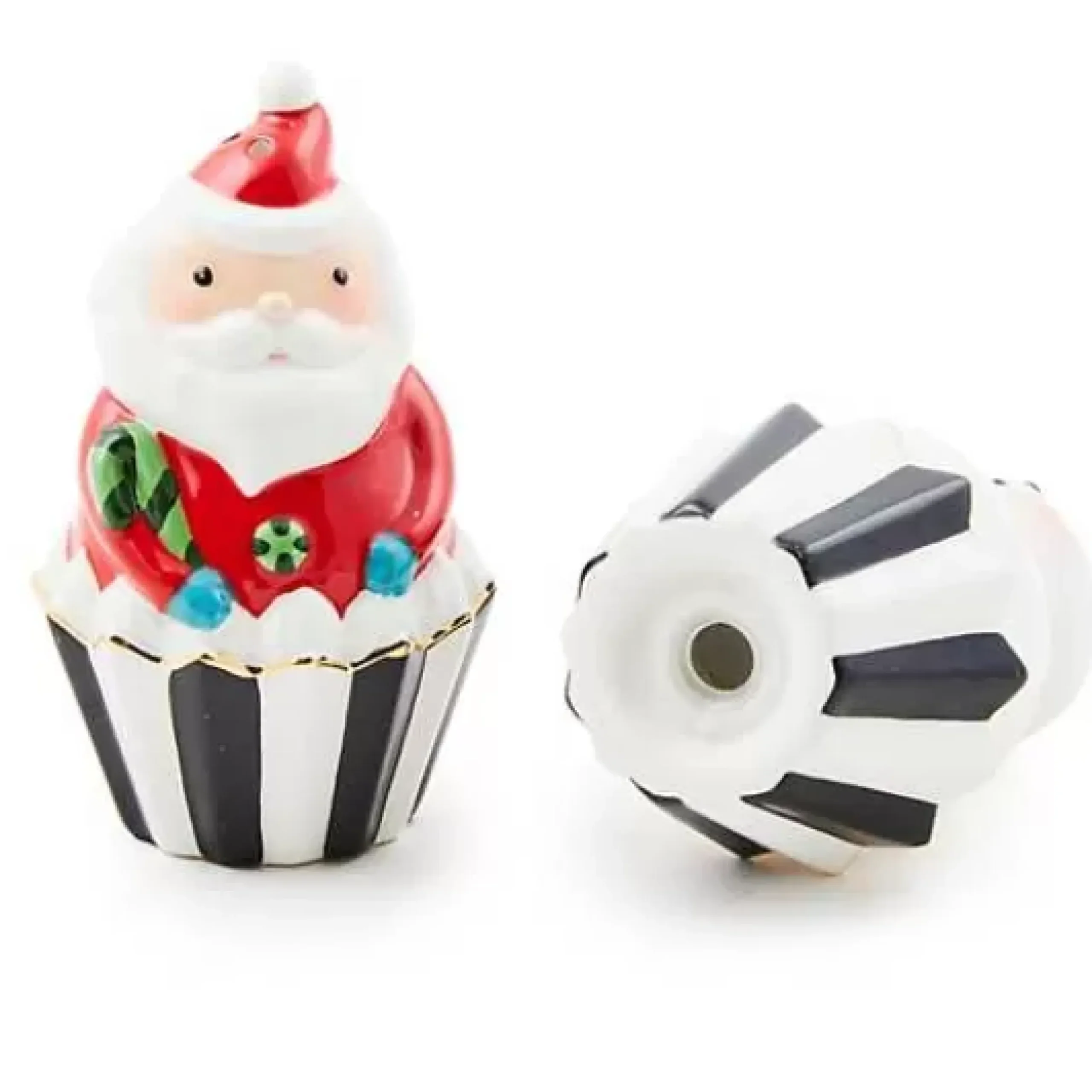 MacKenzie-Childs Bake Shop Santa Snowman Salt Pepper Set< Serveware