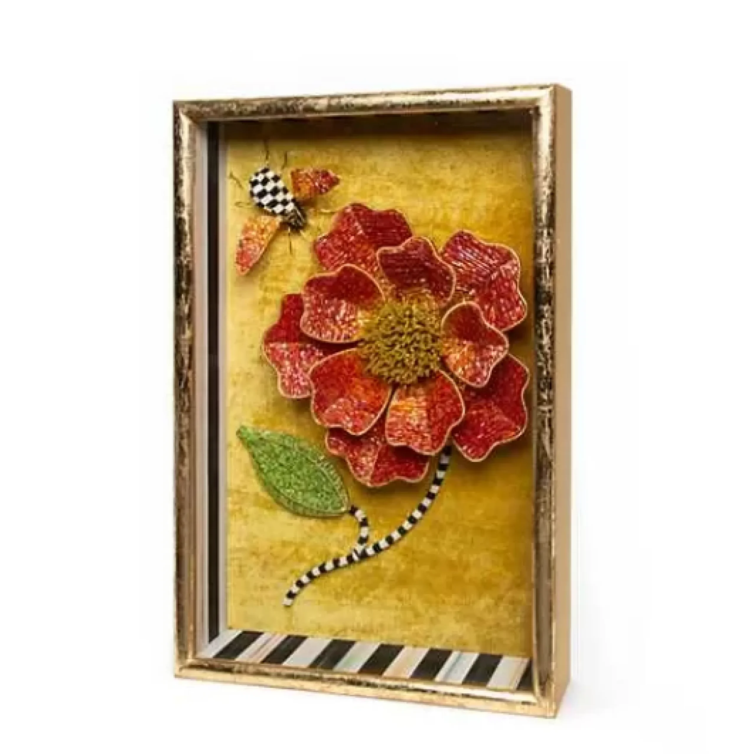 MacKenzie-Childs Beaded Peony Shadow Box< Room Accents