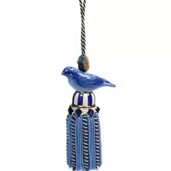 MacKenzie-Childs Bird Blue Ceramic Tassel< Finishing Touches|Room Accents