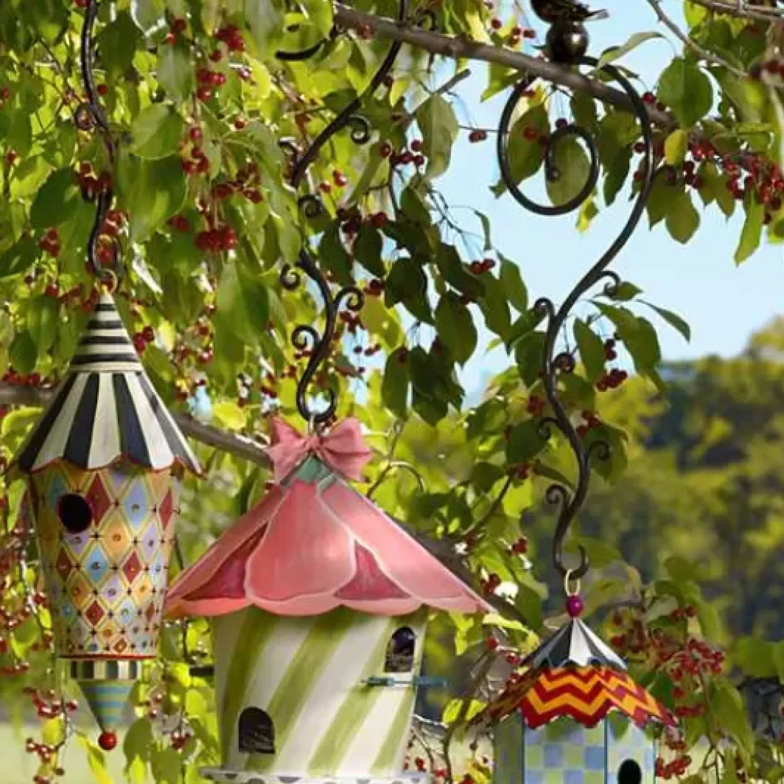 MacKenzie-Childs Birdhouse Hook< Outdoor|Finishing Touches