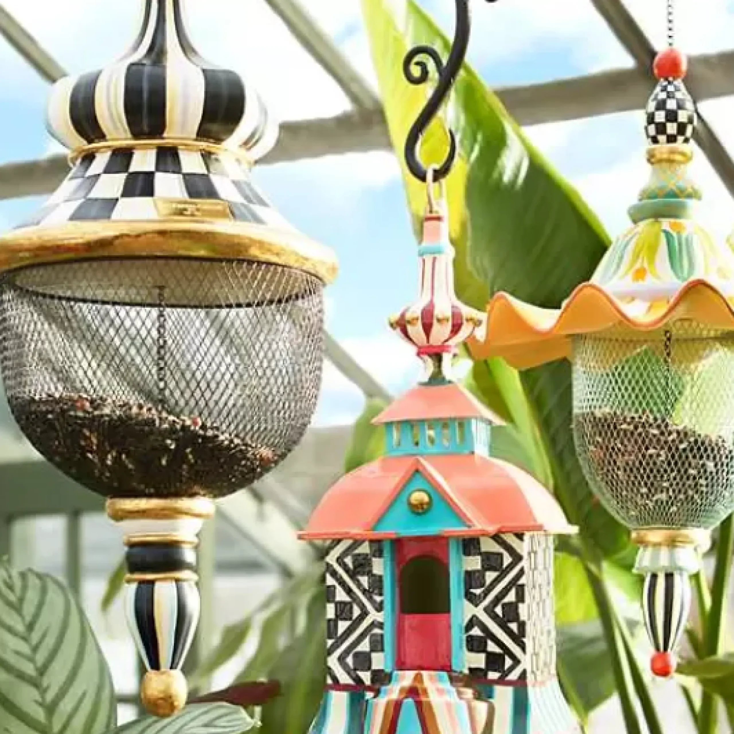 MacKenzie-Childs Birdhouse Hook< Outdoor|Finishing Touches