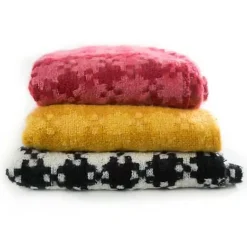 MacKenzie-Childs Black Ivory Houndstooth Throw< Pillows, Throws, & Cushions