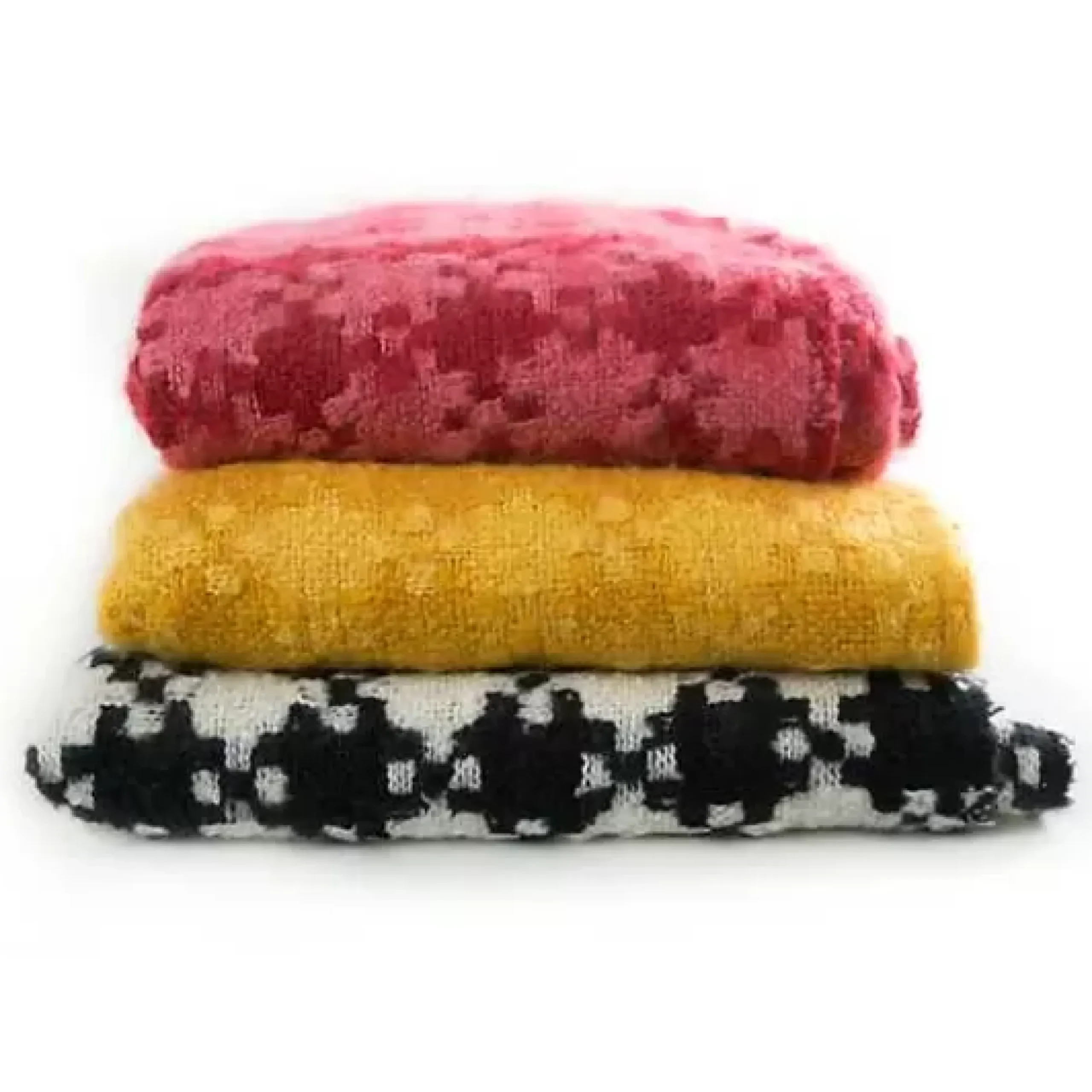 MacKenzie-Childs Black Ivory Houndstooth Throw< Pillows, Throws, & Cushions