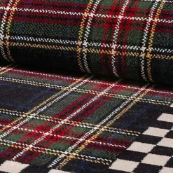 MacKenzie-Childs Black Stewart Tartan Rug - 2'6 x 8' Runner< Holiday|Rugs