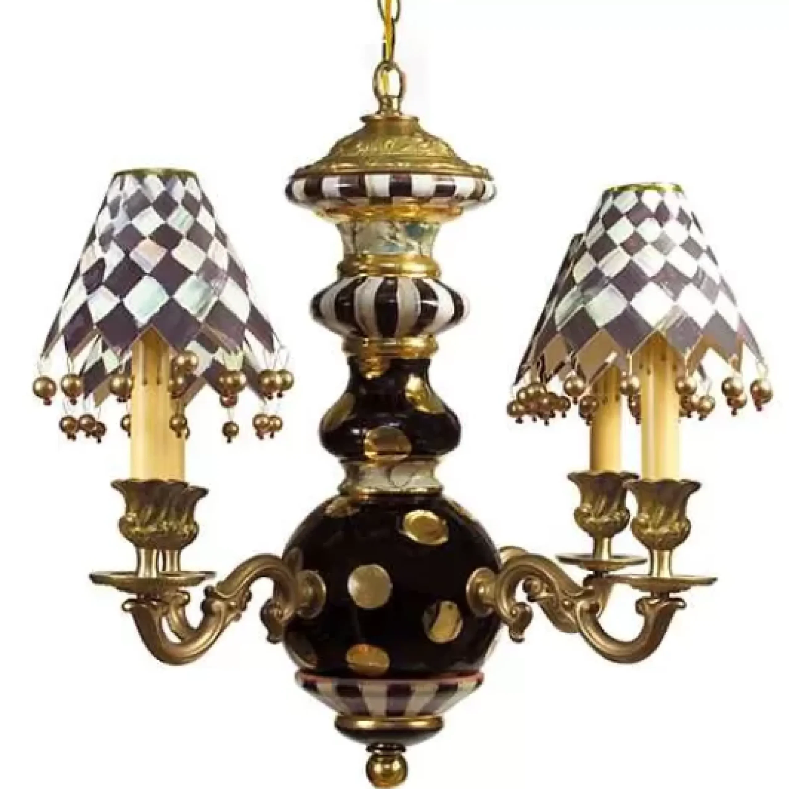 MacKenzie-Childs Black Tie Chandelier< Lighting