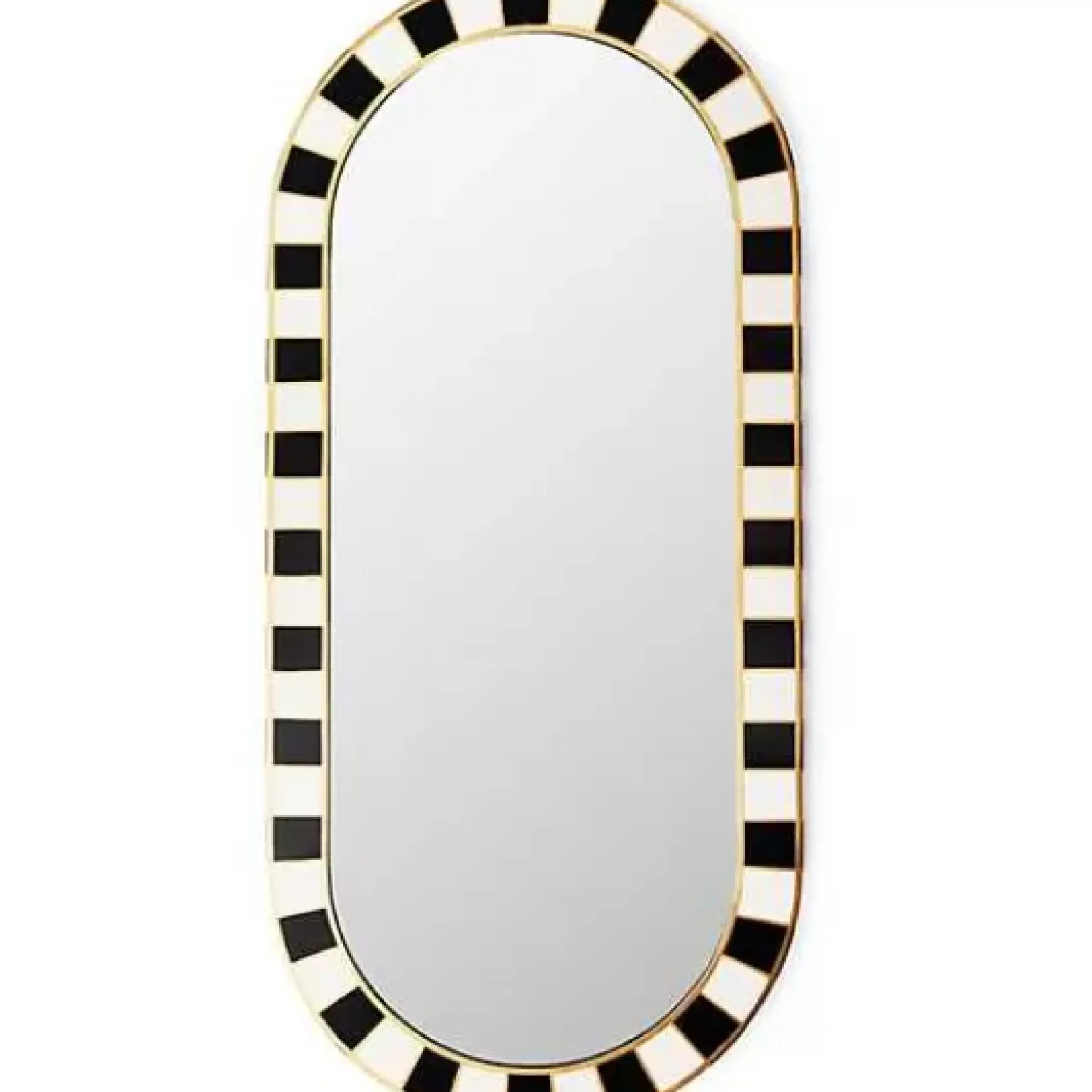 MacKenzie-Childs Black Tie Oval Wall Mirror< Room Accents