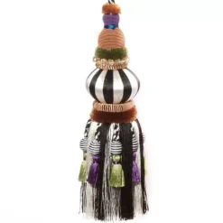 MacKenzie-Childs Black White Bibelot Tassel< Room Accents|Finishing Touches