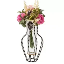 MacKenzie-Childs Black White Mei Ping Large Vase< Room Accents