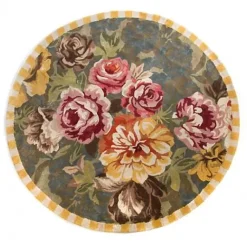 MacKenzie-Childs Bloomsbury Garden 6' Round Rug< Rugs