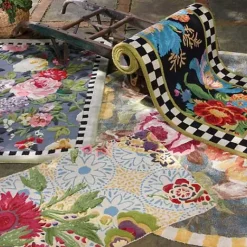 MacKenzie-Childs Bloomsbury Garden 6' Round Rug< Rugs