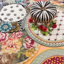 MacKenzie-Childs Bloomsbury Garden 6' Round Rug< Rugs