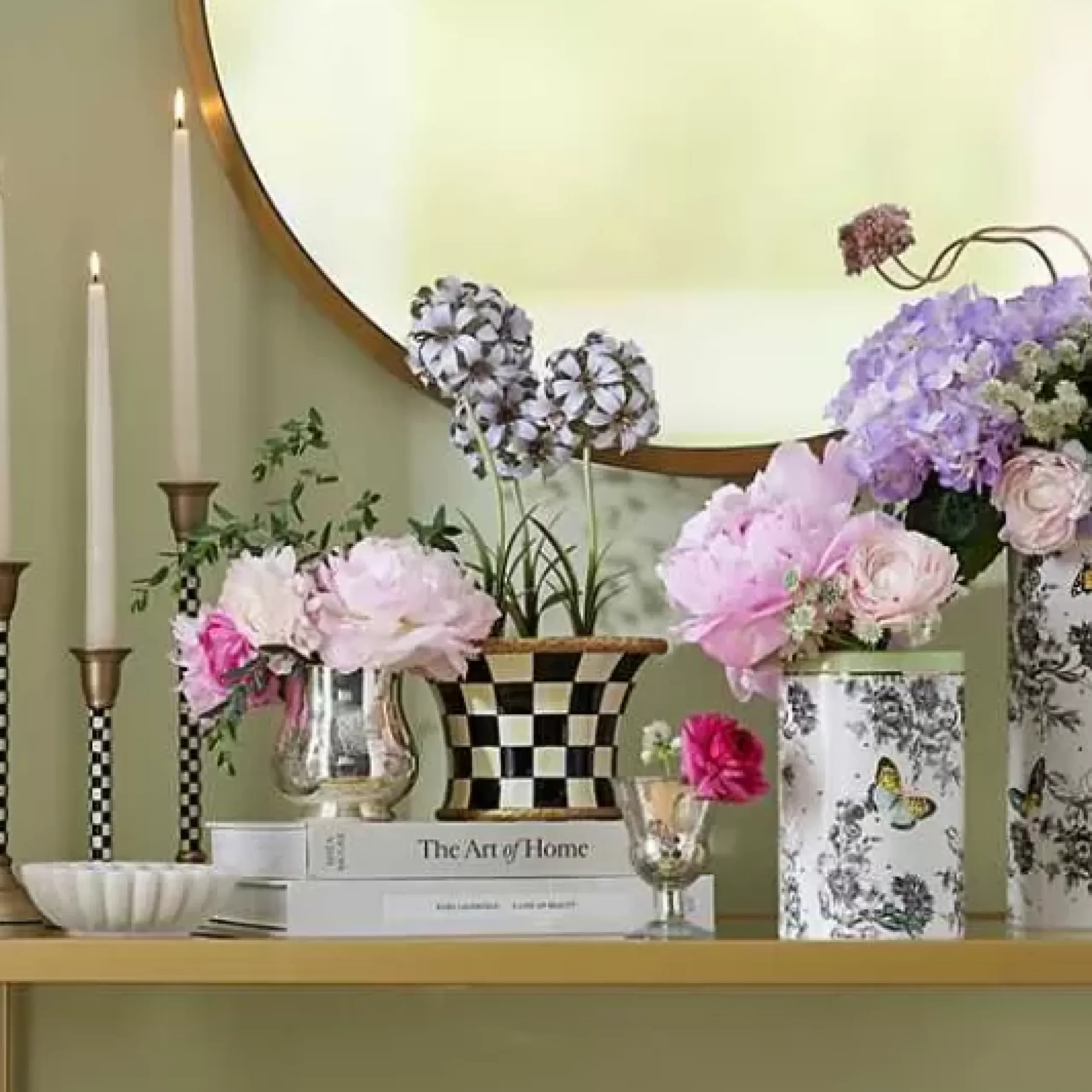 MacKenzie-Childs Botany Potted Hyacinth Arrangement< Spring|Greenery & Florals