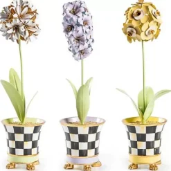 MacKenzie-Childs Botany Potted Primrose Flower< Spring|Greenery & Florals