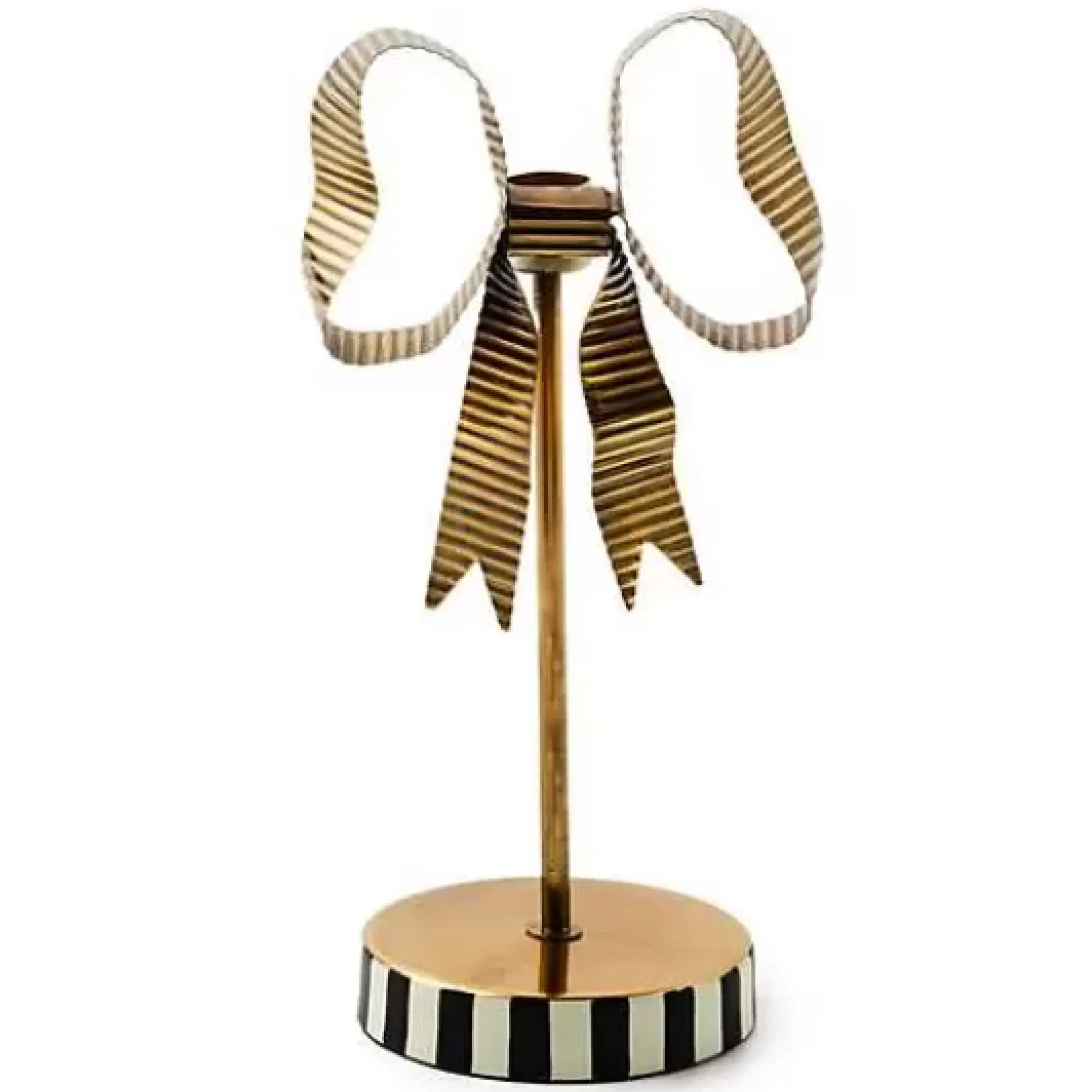 MacKenzie-Childs Bow Tall Metal Candle Holder< Candles & Fragrances|Room Accents