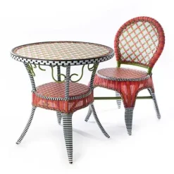 MacKenzie-Childs Breezy Poppy Outdoor Cafe Chair< Outdoor|Spring