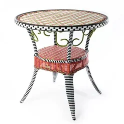 MacKenzie-Childs Breezy Poppy Outdoor Cafe Table< Spring|Living Room