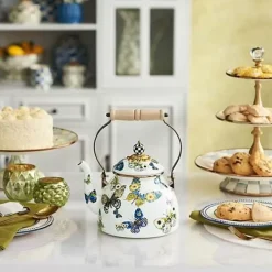 MacKenzie-Childs Butterfly 2 Quart Tea Kettle< Fall Entertaining|Tea Kettles