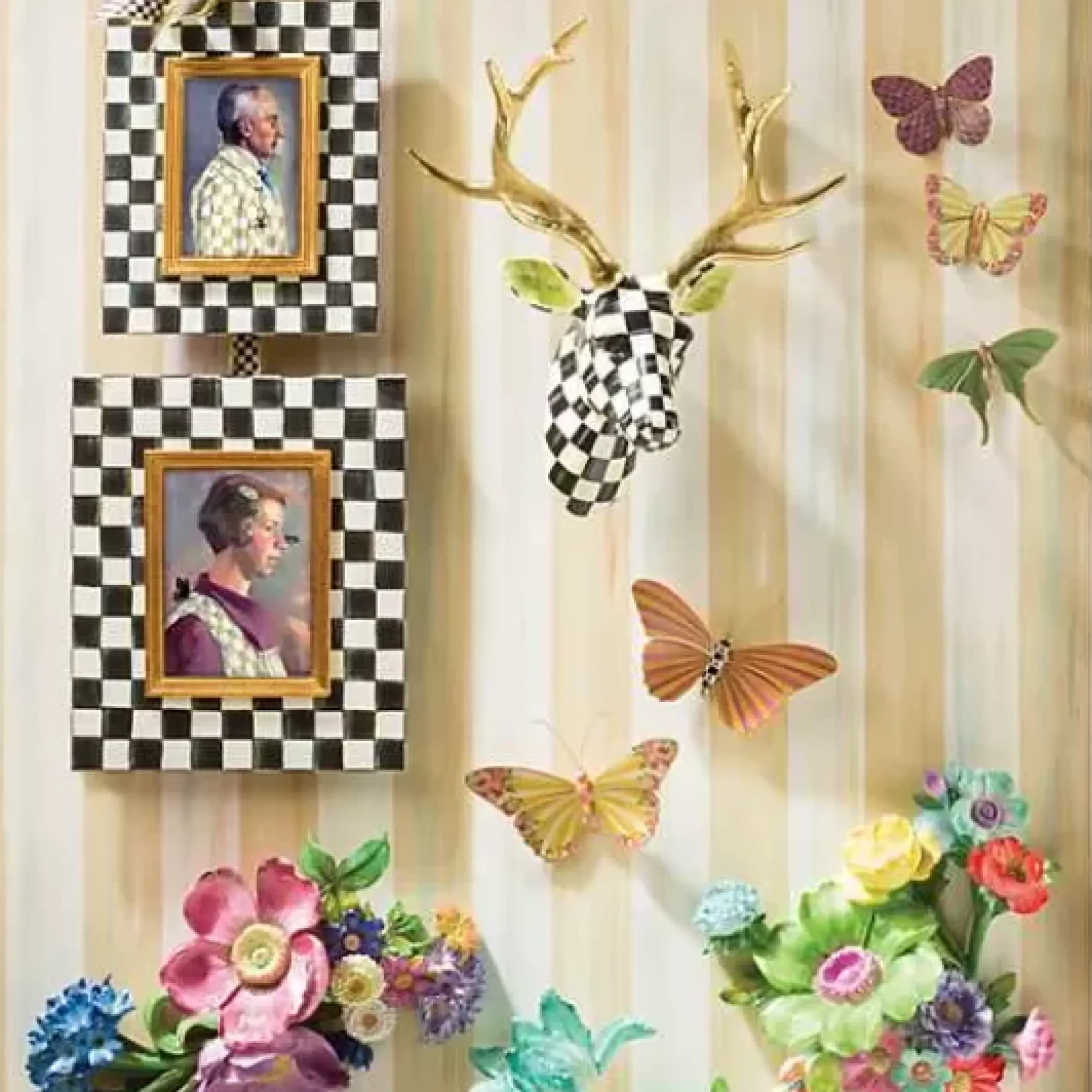 MacKenzie-Childs Butterfly Duo Wall Decor - Garden< Room Accents