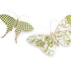 MacKenzie-Childs Butterfly Duo Wall Decor - Green< Spring|Room Accents