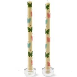 MacKenzie-Childs Butterfly Pastel Dinner Candles, Set of 2< Spring|Candles & Fragrances