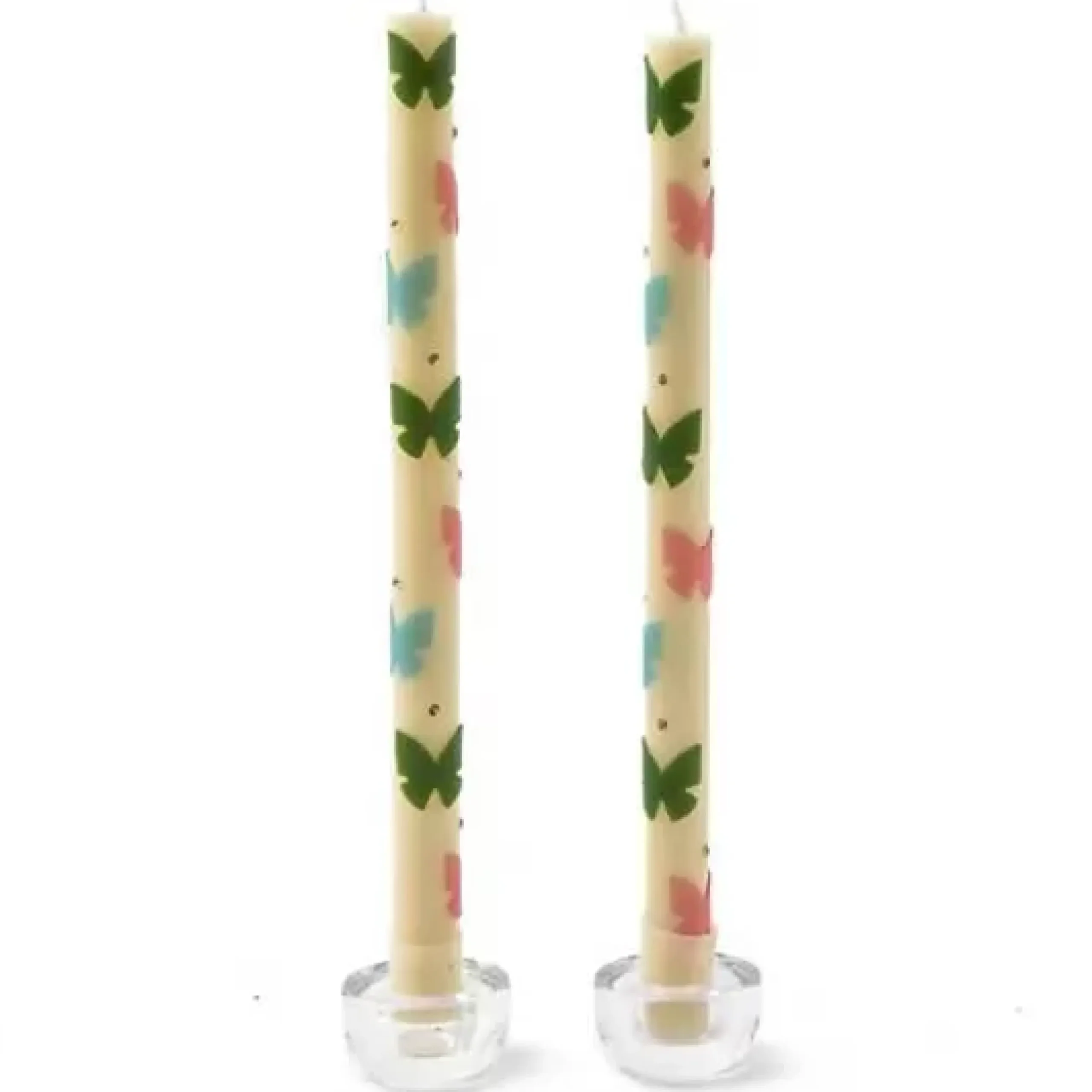MacKenzie-Childs Butterfly Pastel Dinner Candles, Set of 2< Spring|Candles & Fragrances