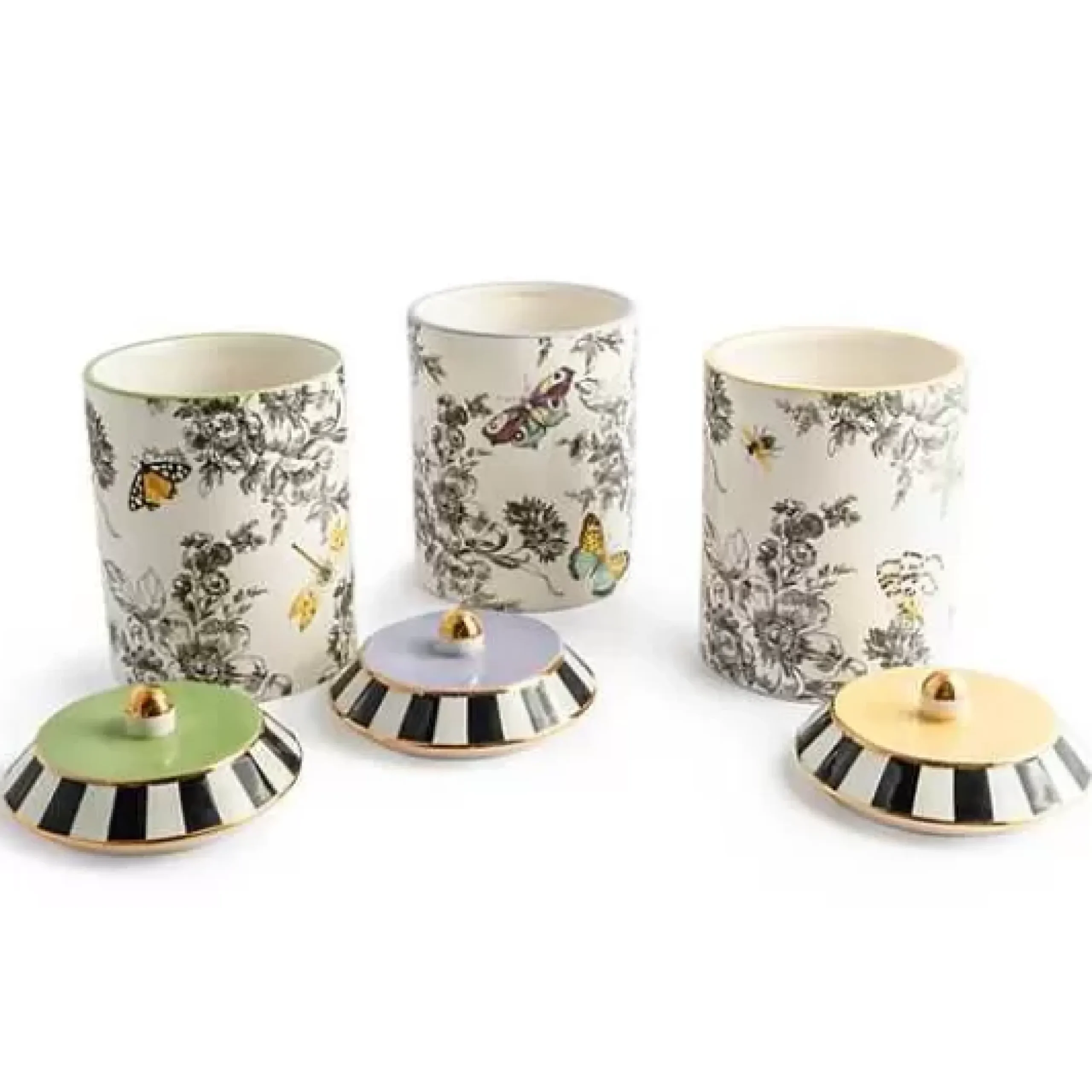 MacKenzie-Childs Butterfly Toile Canisters, Set of 3< Kitchen Storage & Organization