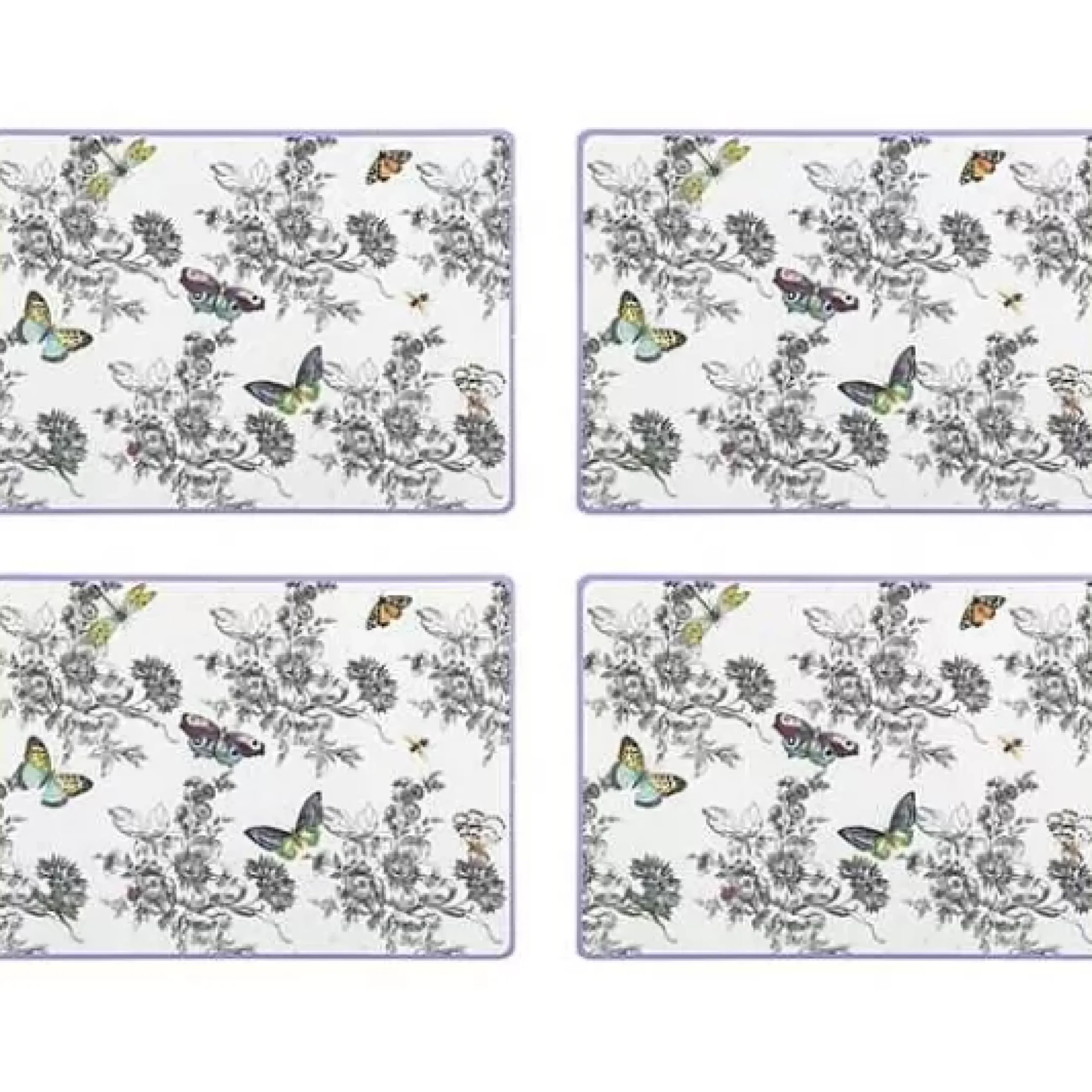 MacKenzie-Childs Butterfly Toile Cork Back Placemats, Set of 4< Spring|Table Accessories