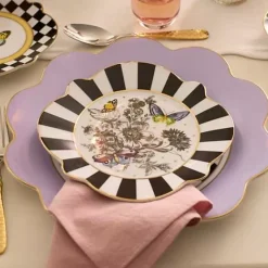 MacKenzie-Childs Butterfly Toile Lavender Dinner Plate< Spring|Dinnerware & Flatware
