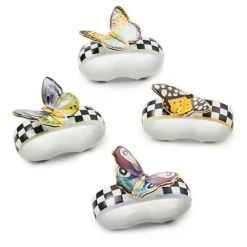 MacKenzie-Childs Butterfly Toile Napkin Rings, Set of 4< Spring|Table Accessories