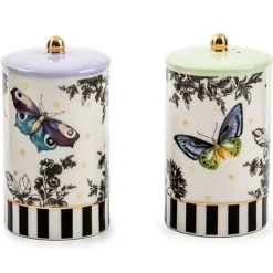 MacKenzie-Childs Butterfly Toile Salt Pepper Set< Spring|Serveware