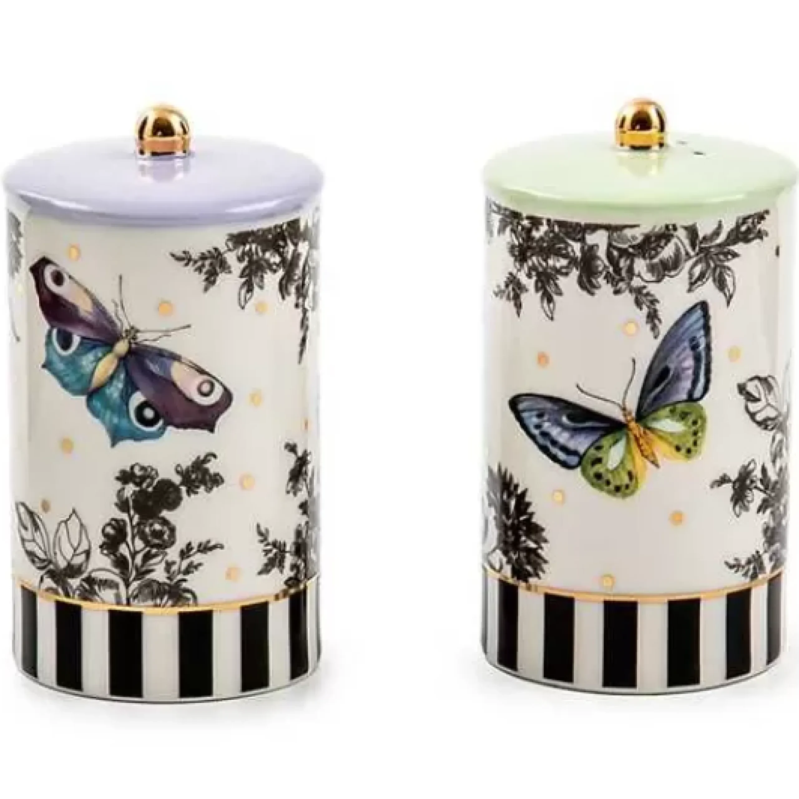 MacKenzie-Childs Butterfly Toile Salt Pepper Set< Spring|Serveware