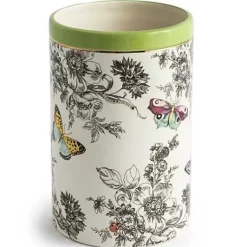 MacKenzie-Childs Butterfly Toile Short Vase< Spring|Room Accents