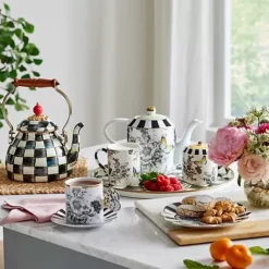 MacKenzie-Childs Butterfly Toile Teapot< Spring|Serveware