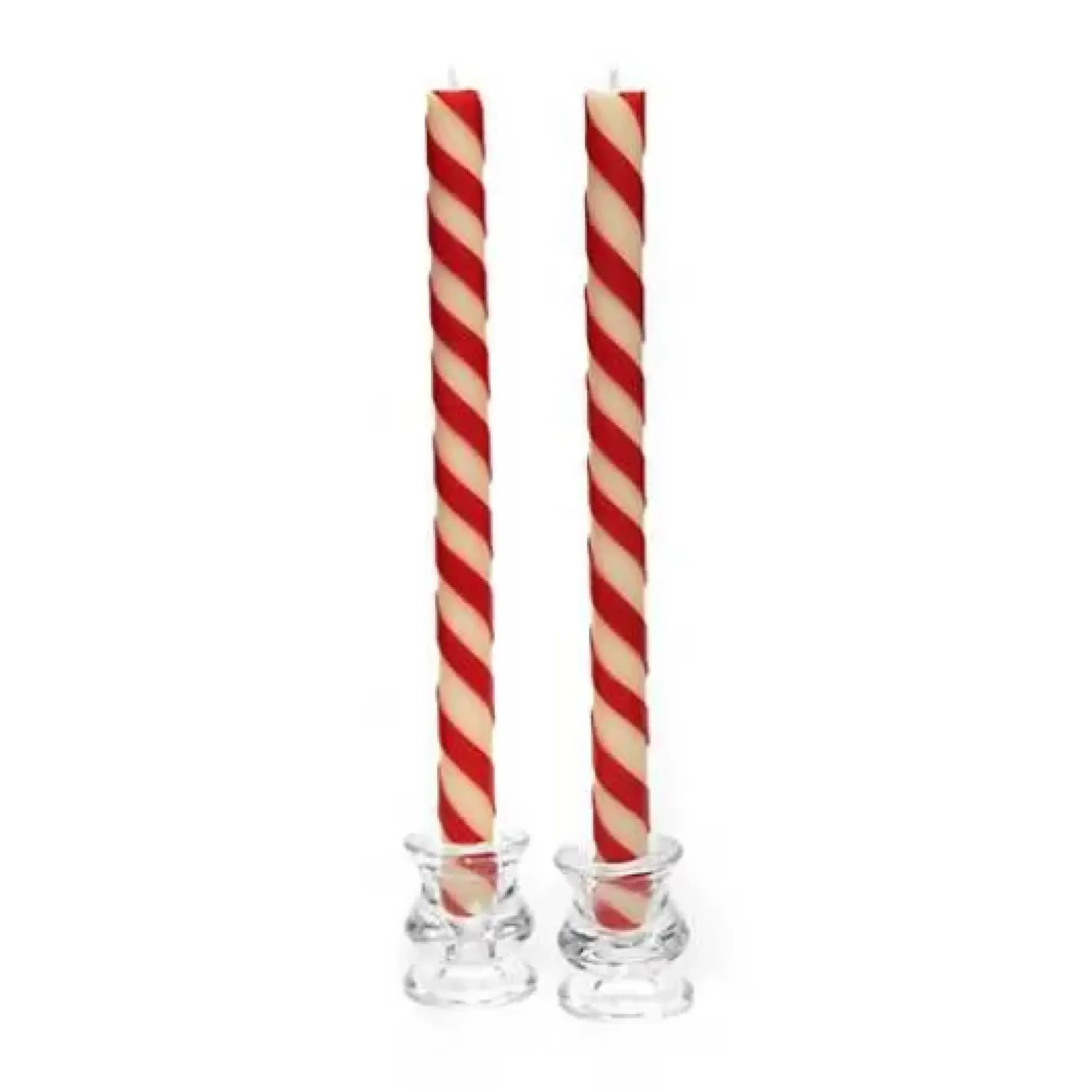 MacKenzie-Childs Candy Cane Dinner Candles, Set of 2< Holiday|Candles & Fragrances