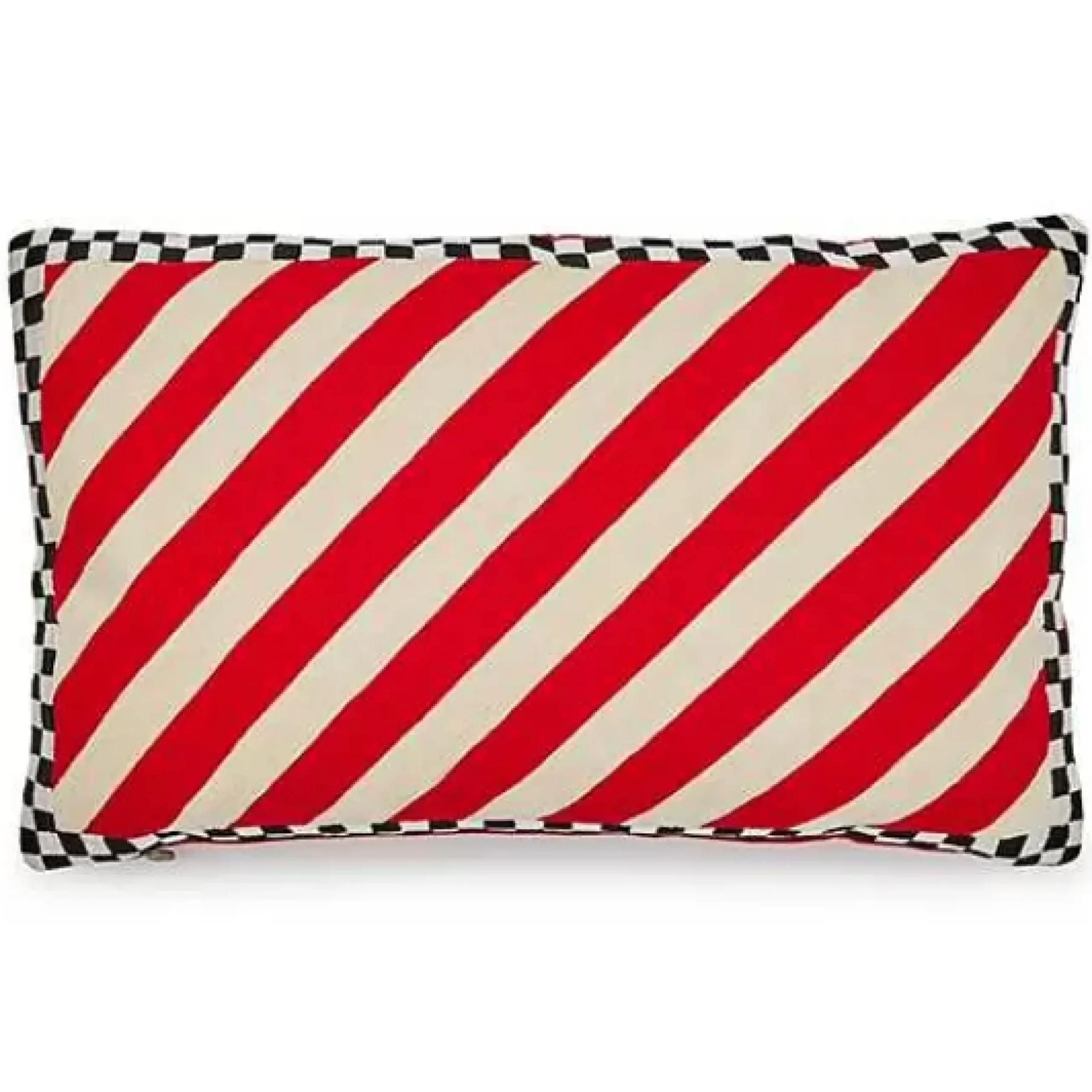 MacKenzie-Childs Candy Stripe Checks Lumbar Pillow< Pillows, Throws, & Cushions